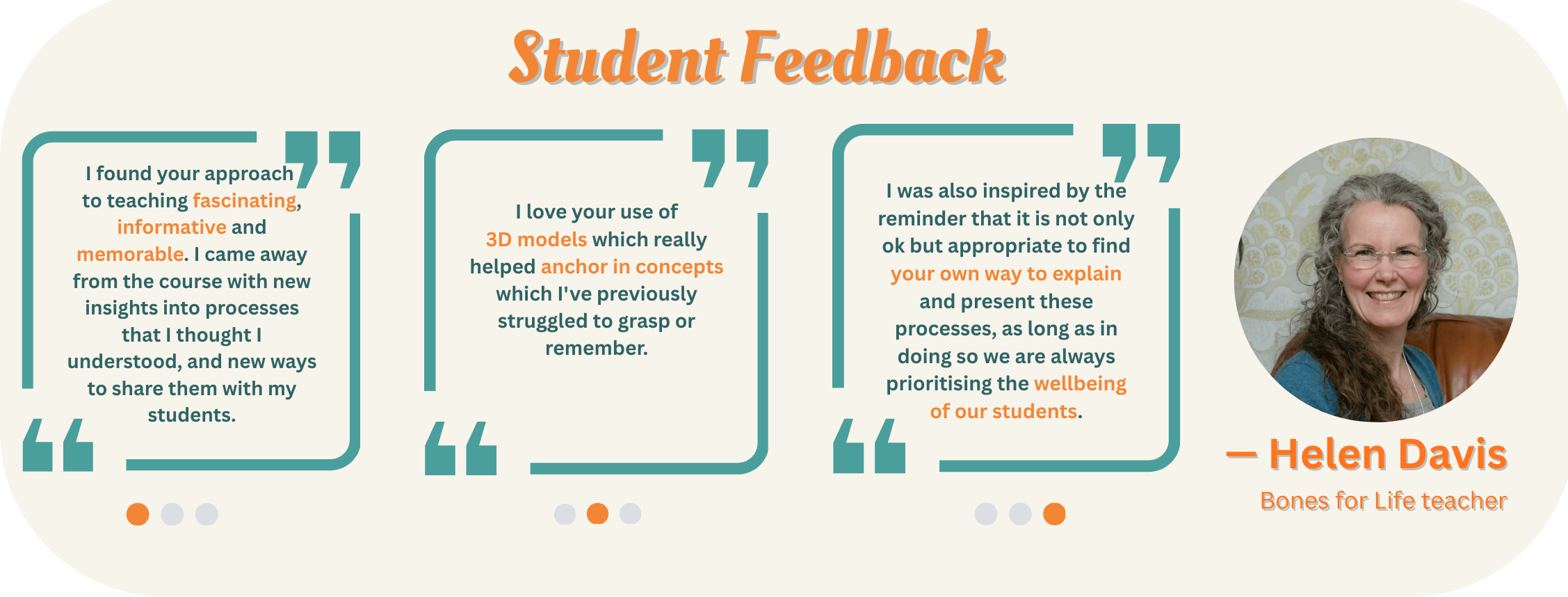 Anatomy of BFL Testimonial Helen Davis